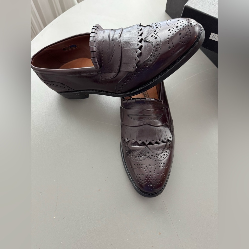 Allen Edmonds Loafer Shoes Men 8.5D Burgundy Leather